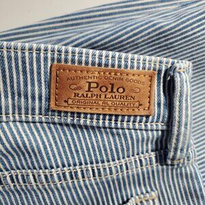 Polo Ralph Lauren The Tompkin Skinny Jeans Pinstripe sz 29w Women's